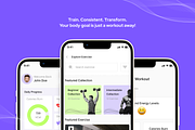 Kinetra - Fitness App UI Kit, an UI Kit Template by restiyathena (Thumbnail 3 of 6)