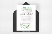 Modern Foliage Wedding Suite, an Invitation Template by Azka Creative (Thumbnail 2 of 5)