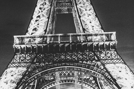 Eiffel towerparisb&w stock photo containing travel and show attraction