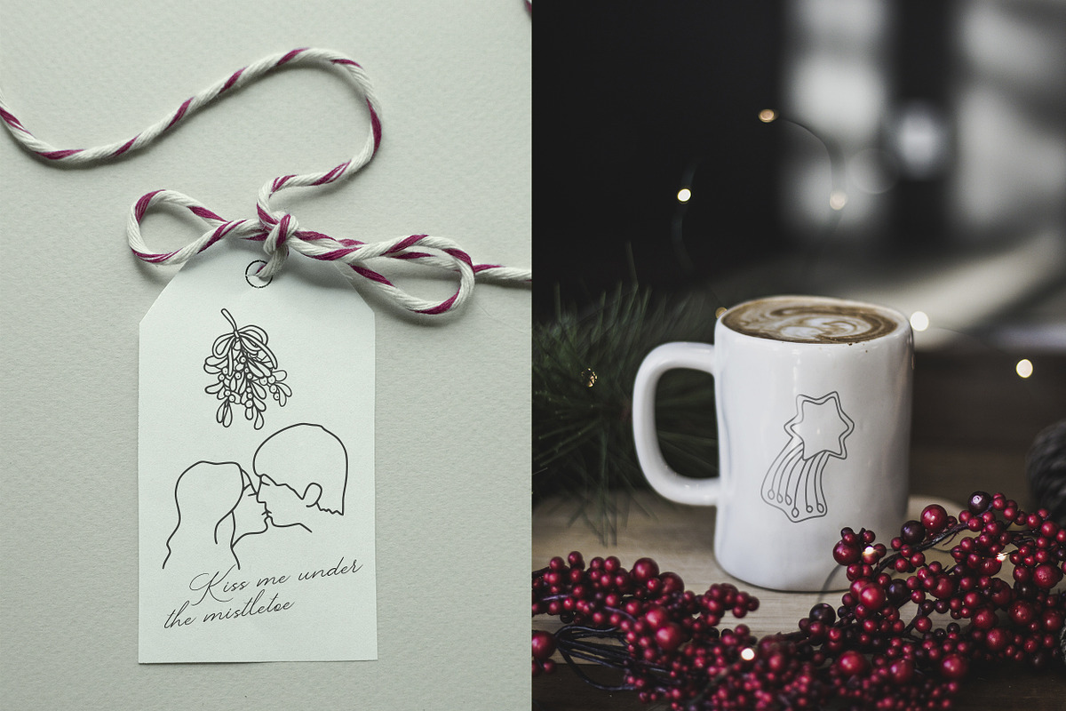 Mistletoe Kiss. Christmas font, a Handwritten Font by AnMark (Photo 6 of 9)