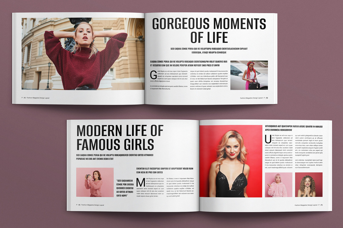 Fashion Magazine Design Landscape, a Magazine Template by E-Type (Photo 3 of 8)