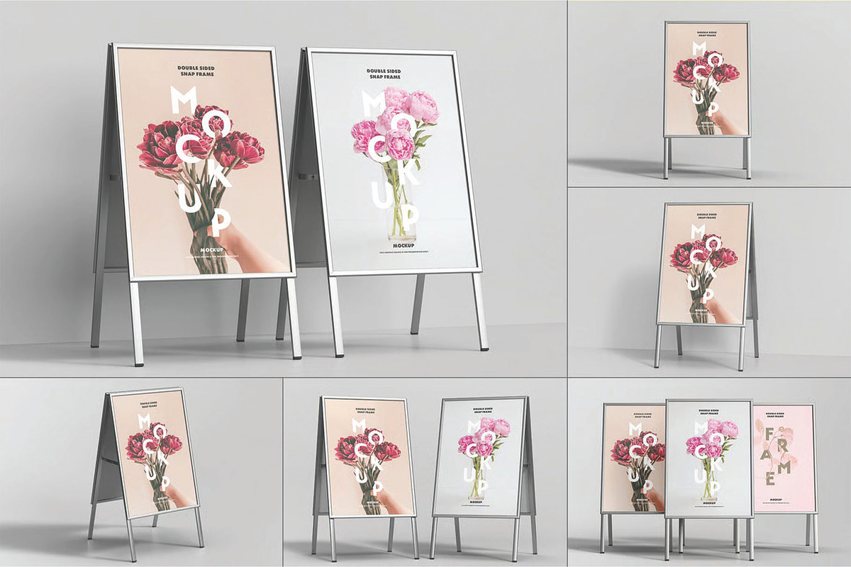 Double Sided Snap Frame Mockup, an Advertising Mockup by DesignRushMarket (Photo 1 of 8)