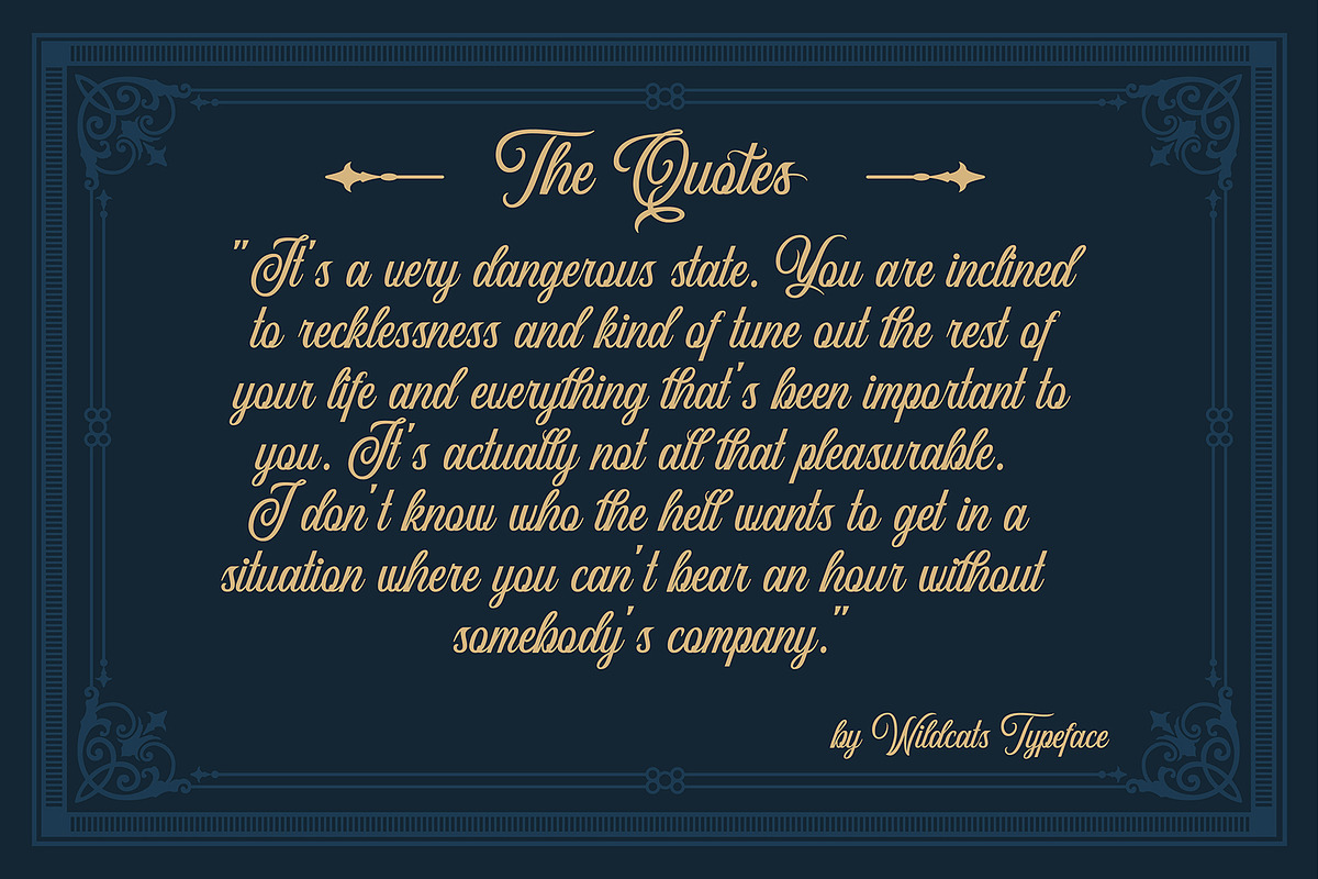 Wildcats Typeface preview 6