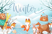 Winter Joy - Animals in Forest, an Animal Illustration by Popmarleo Shop (Thumbnail 3 of 13)