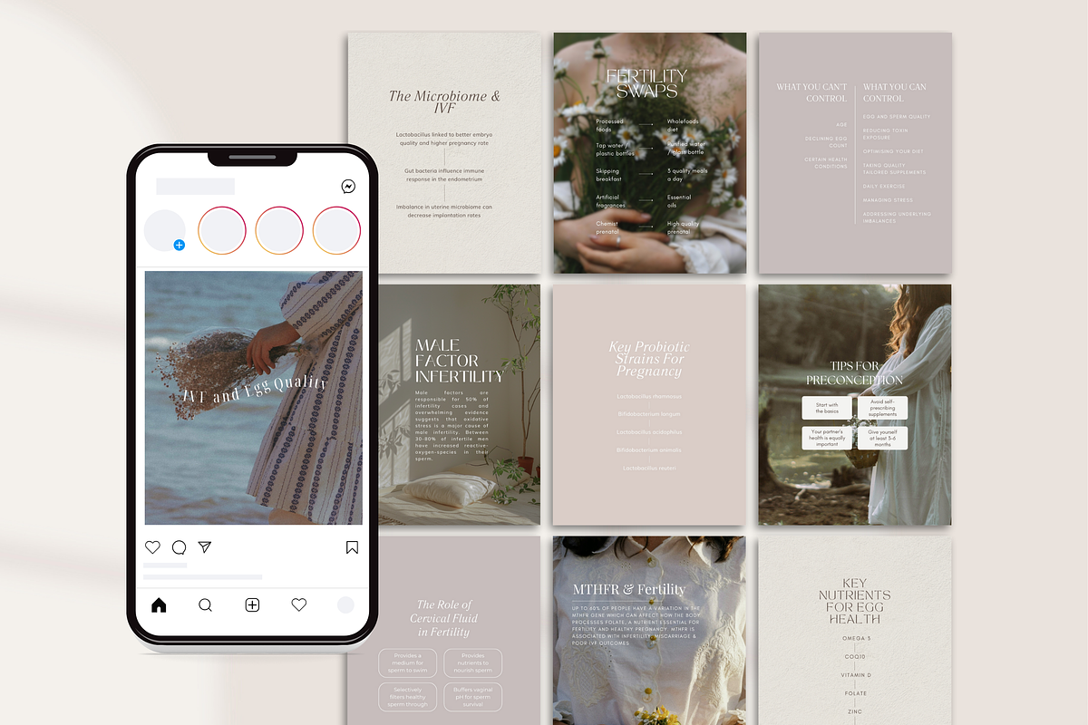 Fertility Social Media Templates, a Templates & Theme by Naturopath Hub (Photo 10 of 10)