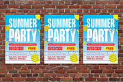 Geo Minimalism Summer Party Flyer, a Flyer Template by Aiyari Graphic (Thumbnail 3 of 3)