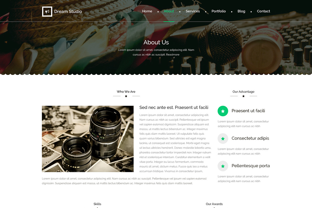 Dream Studio PSD Website Template, a Websites & App Template by WebbyTemplates (Photo 3 of 8)