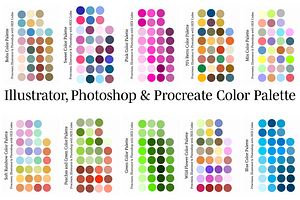 Color Palettes Procreate Illustrator, a Palette Add-On by Atelier Fem