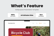 Bicycle Sports Club Google Slide, a Presentation Template by SquidPixey (Thumbnail 2 of 6)