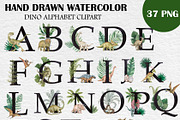 Watercolor Dinosaur Alphabet PNG, an Animal Illustration by PatternPalette (Thumbnail 2 of 4)