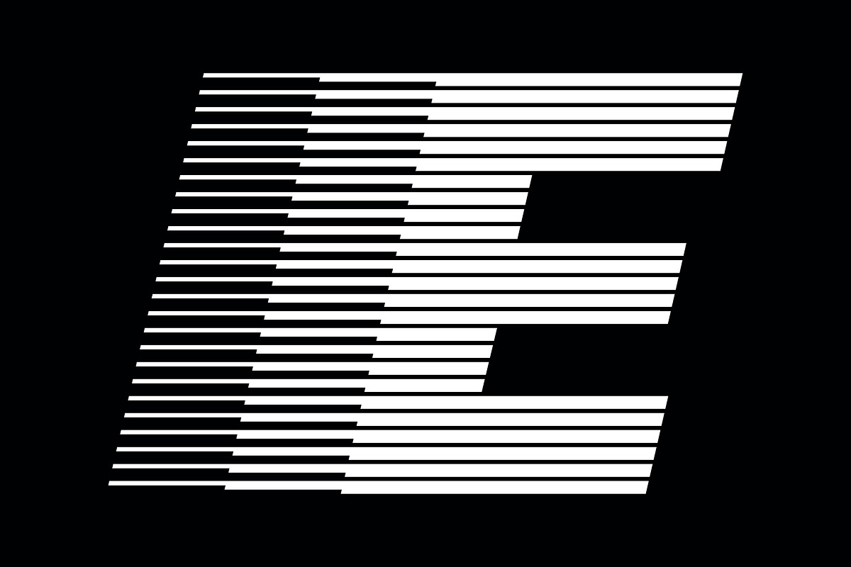 Letter E speed motion lines logo, a Branding & Logo Template by Leksono (Photo 2 of 2)
