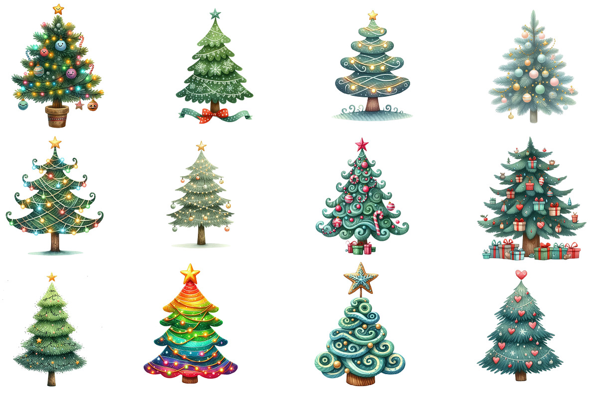 Cute Doodle Christmas Tree Sublimati, an Illustration by Designworld (Photo 3 of 5)