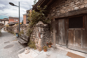 Rustic village stone street, an Architecture Photo by SkyNext