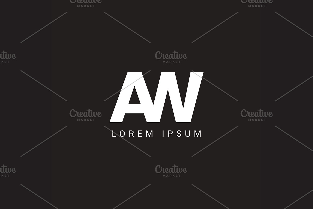 Initial Letter AW Logo Design Monogr, a Branding & Logo Template by Walldecorated