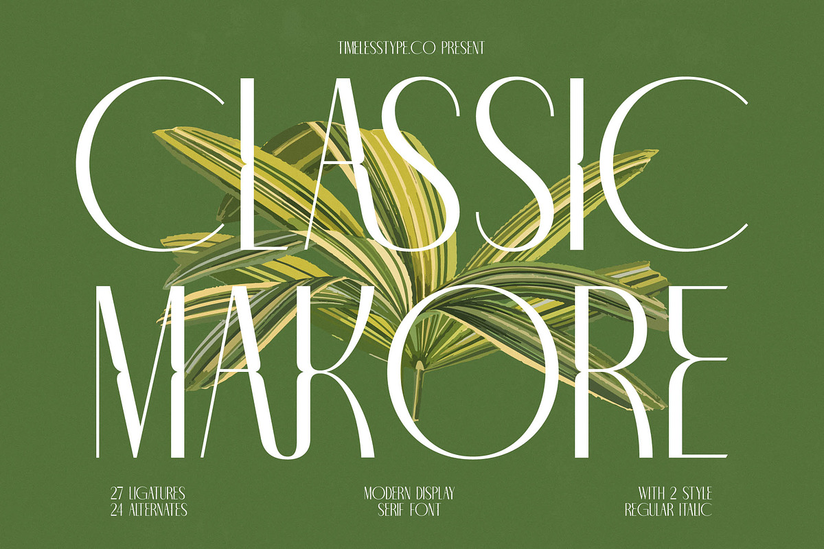 Classic Makore Modern Serif Font, a Serif Font by timelesstype.co (Photo 1 of 20)