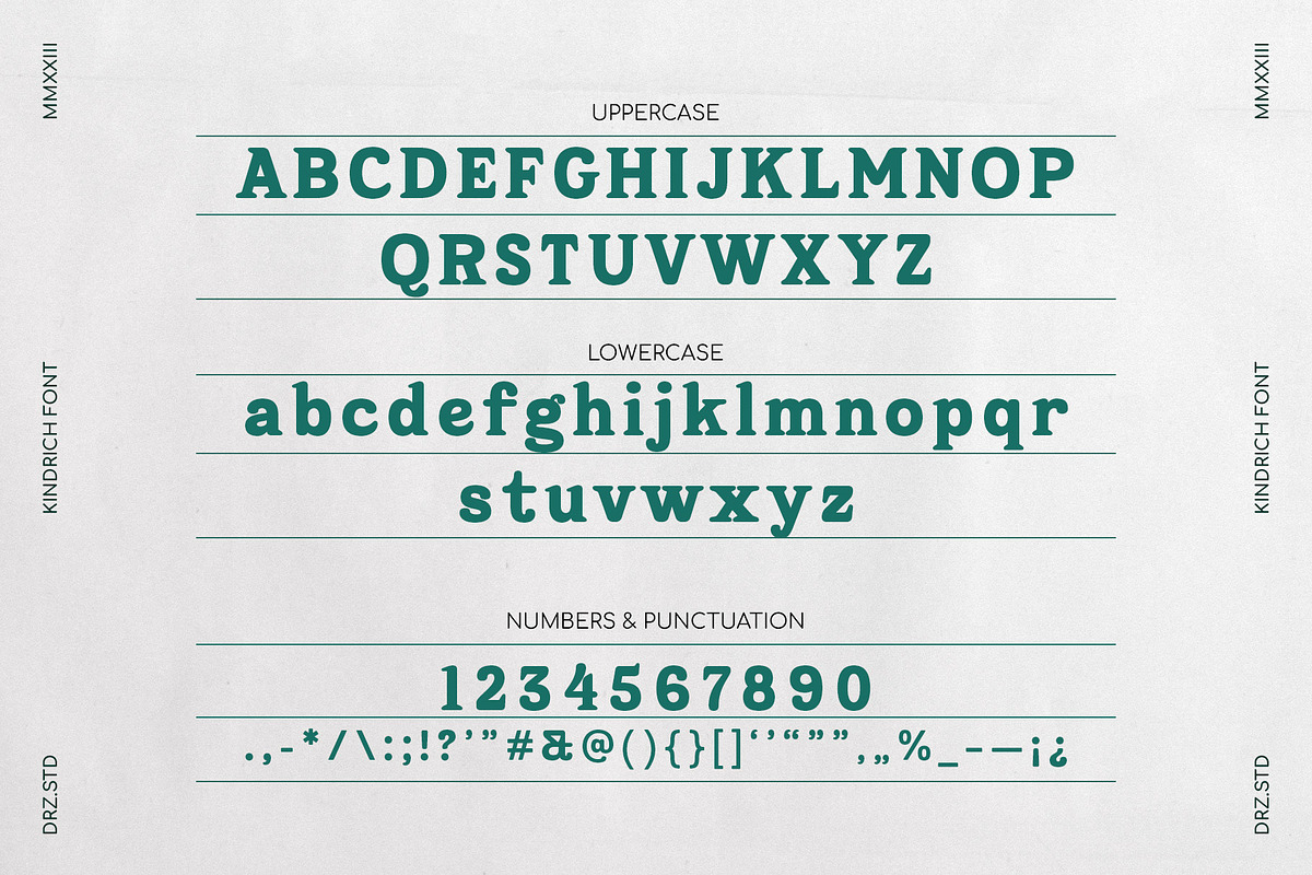 Kindrich – Vintage Serif Font, a Sans Serif Font by Drizy (Photo 5 of 10)