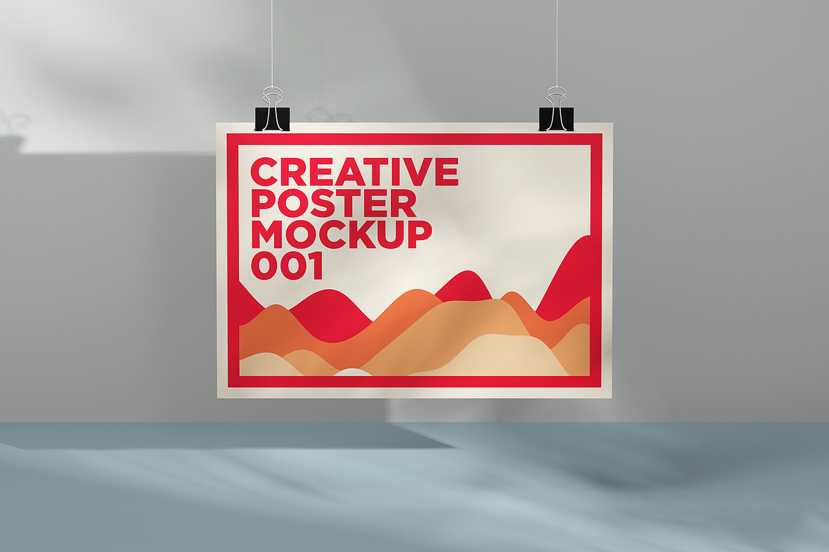 Creative Poster Mockup, an Advertising Mockup by Traint (Photo 4 of 7)