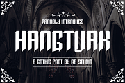 Hangtuak - Gothic & Blackletter Font, a Blackletter Font by QR Design Studio (Thumbnail 1 of 6)