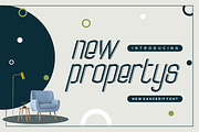 New Propertys, a Sans Serif Font by albert_kalingga (Thumbnail 1 of 5)