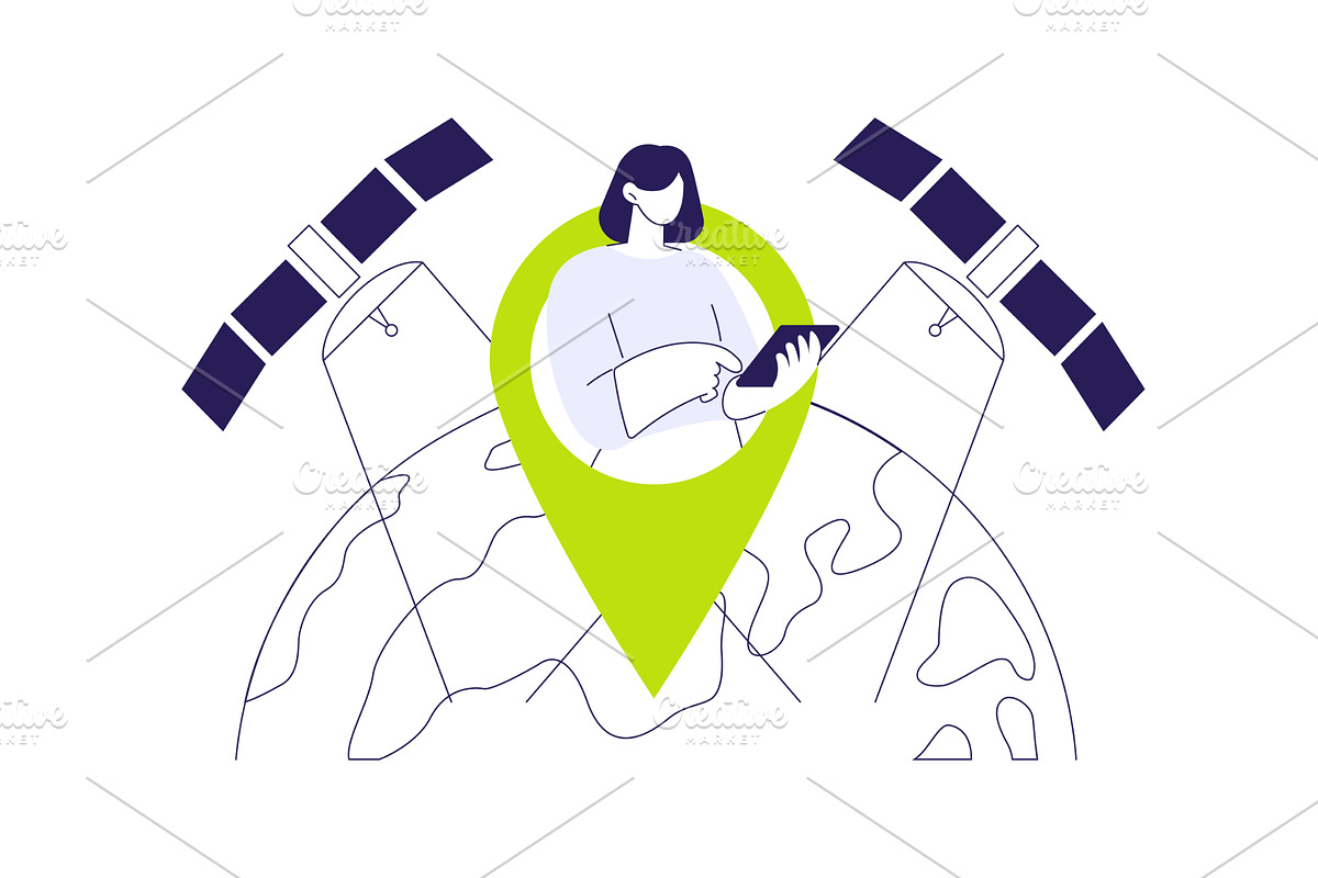 Global positioning system abstract, an Illustration by Visual Generation