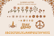 Groovy Unicorn Clipart & Patterns, an Object Illustration by NinaFedorova (Thumbnail 4 of 8)