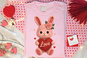 Crochet Faux Yarn Valentine Bunny Pn, an Illustration by DreamPrint404 (Thumbnail 3 of 8)