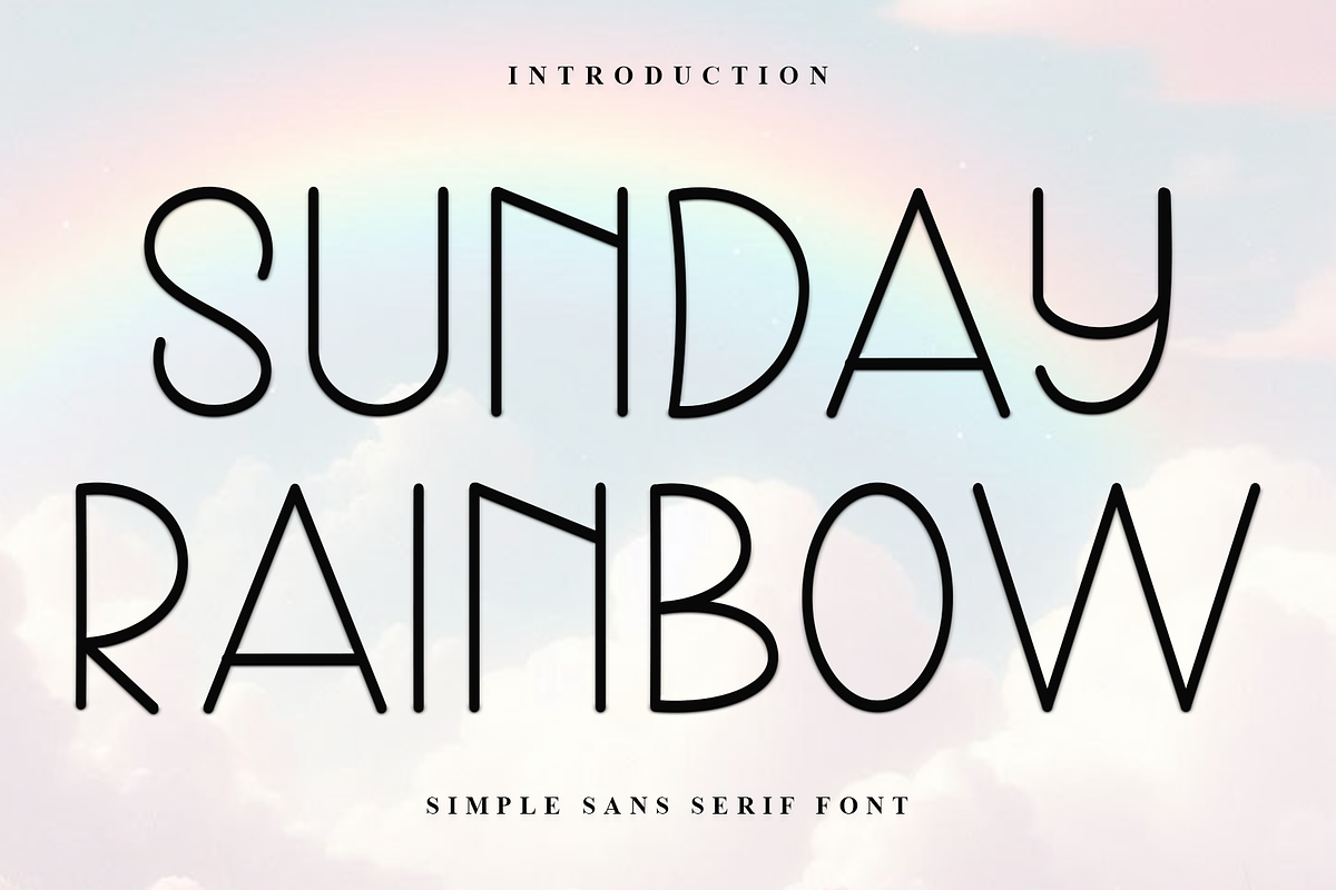 Sunday Rainbow, a Sans Serif Font by FreshTypeINK (Photo 1 of 7)
