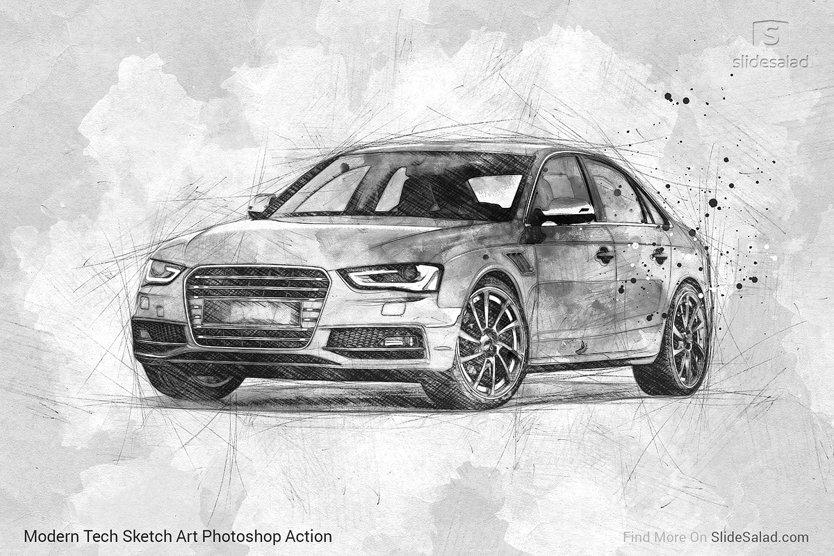 Tech Sketch Art Photoshop Action, an Action Add-On by SlideSalad (Photo 20 of 49)
