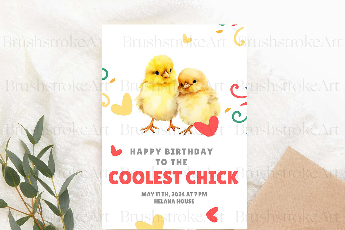Chicken Coop Clipart, Baby Chick PNG, an Animal Illustration by BrushstrokeArtGB (Photo 8 of 9)