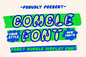 VT Bomble–Unique Bubble Display Font
