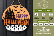 Ghosts and Haunted House Laser Cut, a Work Illustration by Daily.Designs (Thumbnail 2 of 3)