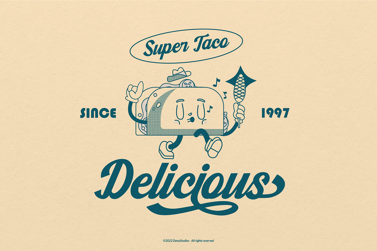 Naftaley Maryland Retro Bold Script, a Script Font by Denustudios (Photo 2 of 12)