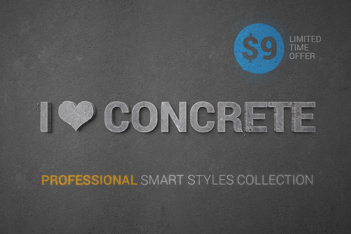 I ♥ Concrete — professional styles, a Layer Style Add-On by Design as Religion (Photo 1 of 5)