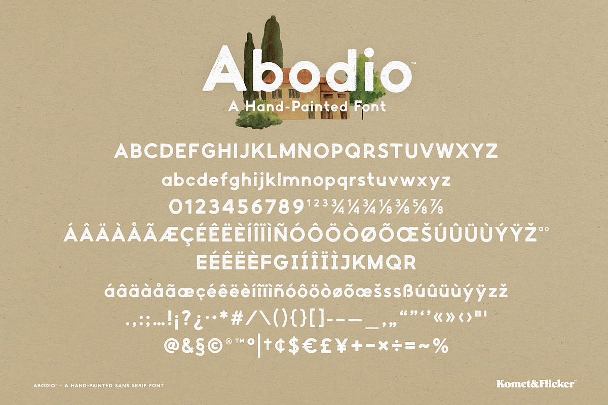 Abodio - A Hand-Painted Font, a Sans Serif Font by Komet & Flicker (Photo 14 of 14)