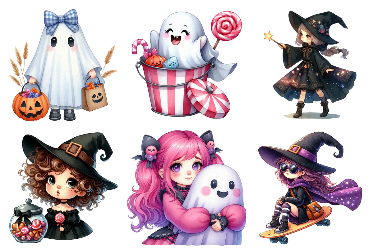 Halloween Girl Clipart, an Illustration by Daily.Designs (Photo 5 of 5)