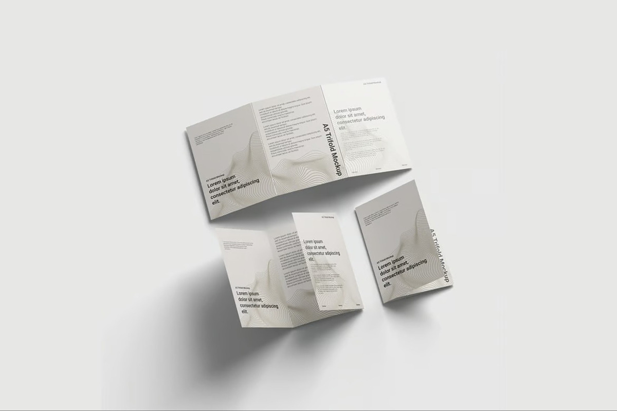 A5 Trifold Mockup, an Advertising Mockup by Se٧enStudio (Photo 3 of 4)
