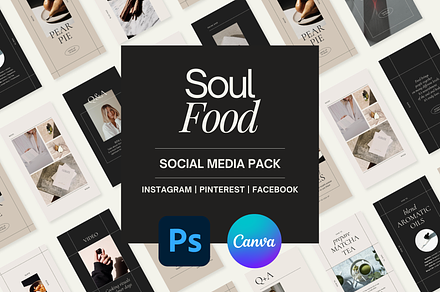 Soul Food Social Media Pack, a Social Media Template by Studio Mindu
