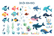 Cute fish and sealife design bundle, an Object Graphic by Doodle emporium (Thumbnail 3 of 11)
