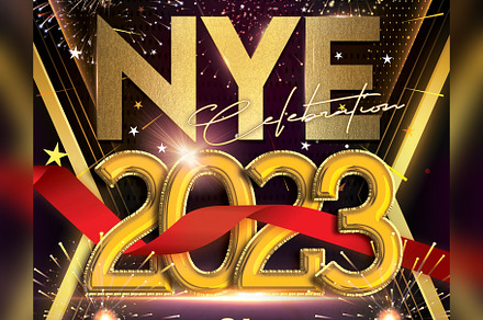 Happy New year NYE Ribbon Flyer 2023