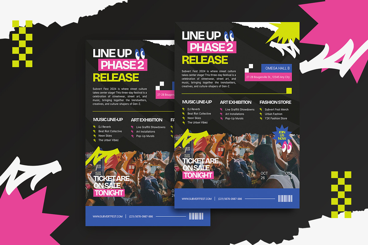 Subvert Fest - Poster Template, a Poster Template by StreaksideStd (Photo 3 of 3)