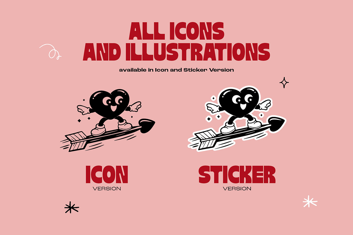 Love Icon & Sticker Set – Hand-Drawn, an Outline Icon by dicreate (Photo 8 of 13)