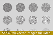 Circle Tones Vol. 17 | 20 Vectors, a Texture Graphic by invisiblelayer (Thumbnail 2 of 5)