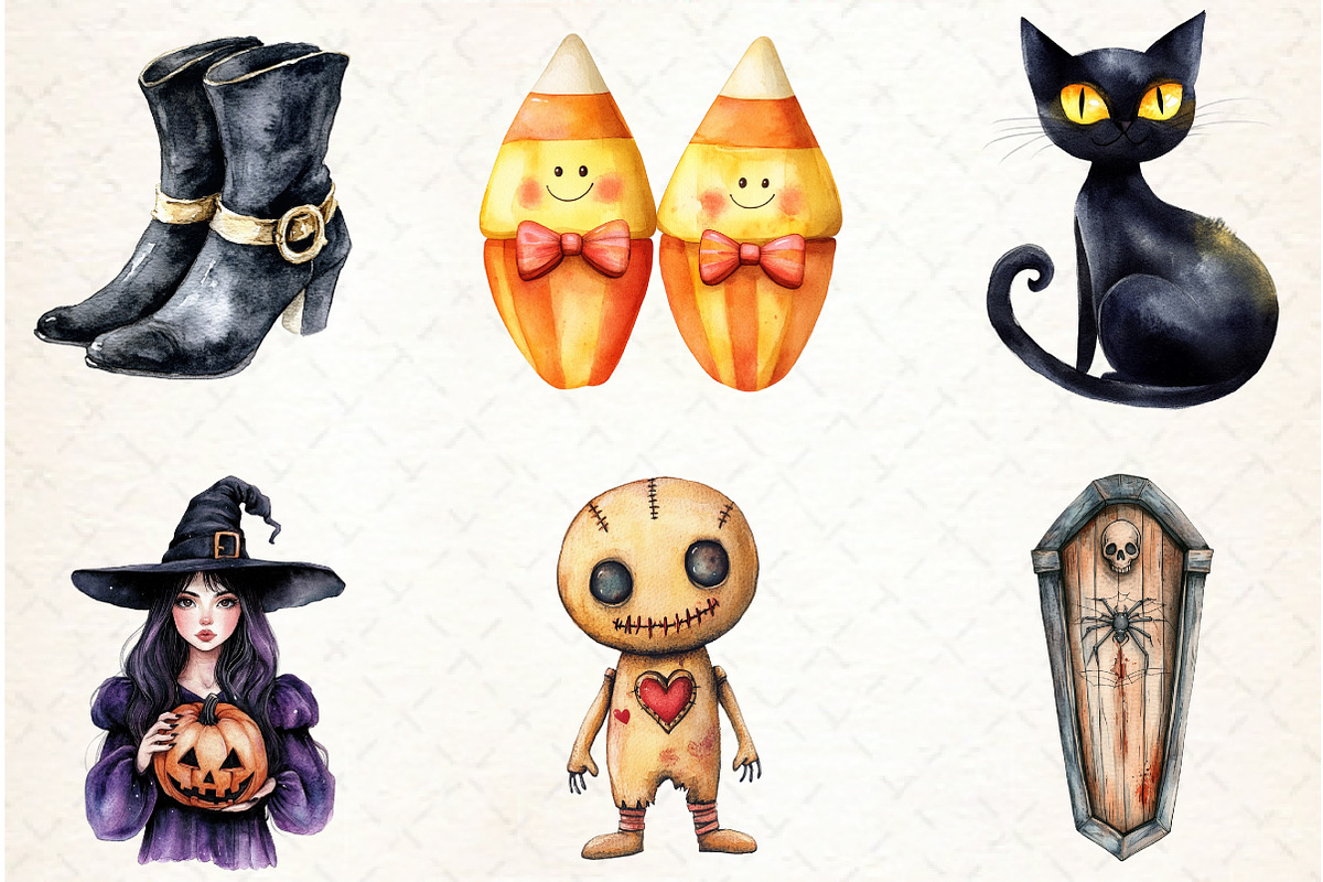 Spooky Halloween Clipart, an Illustration by Libby Wishes (Photo 6 of 6)