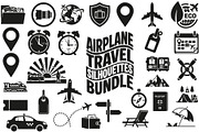 airplane travel silhouettes, an Illustration by Amazin_art (Thumbnail 1 of 31)