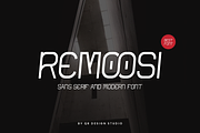 Remoosi - Digital Futuristic Font, a Sans Serif Font by QR Design Studio (Thumbnail 1 of 7)