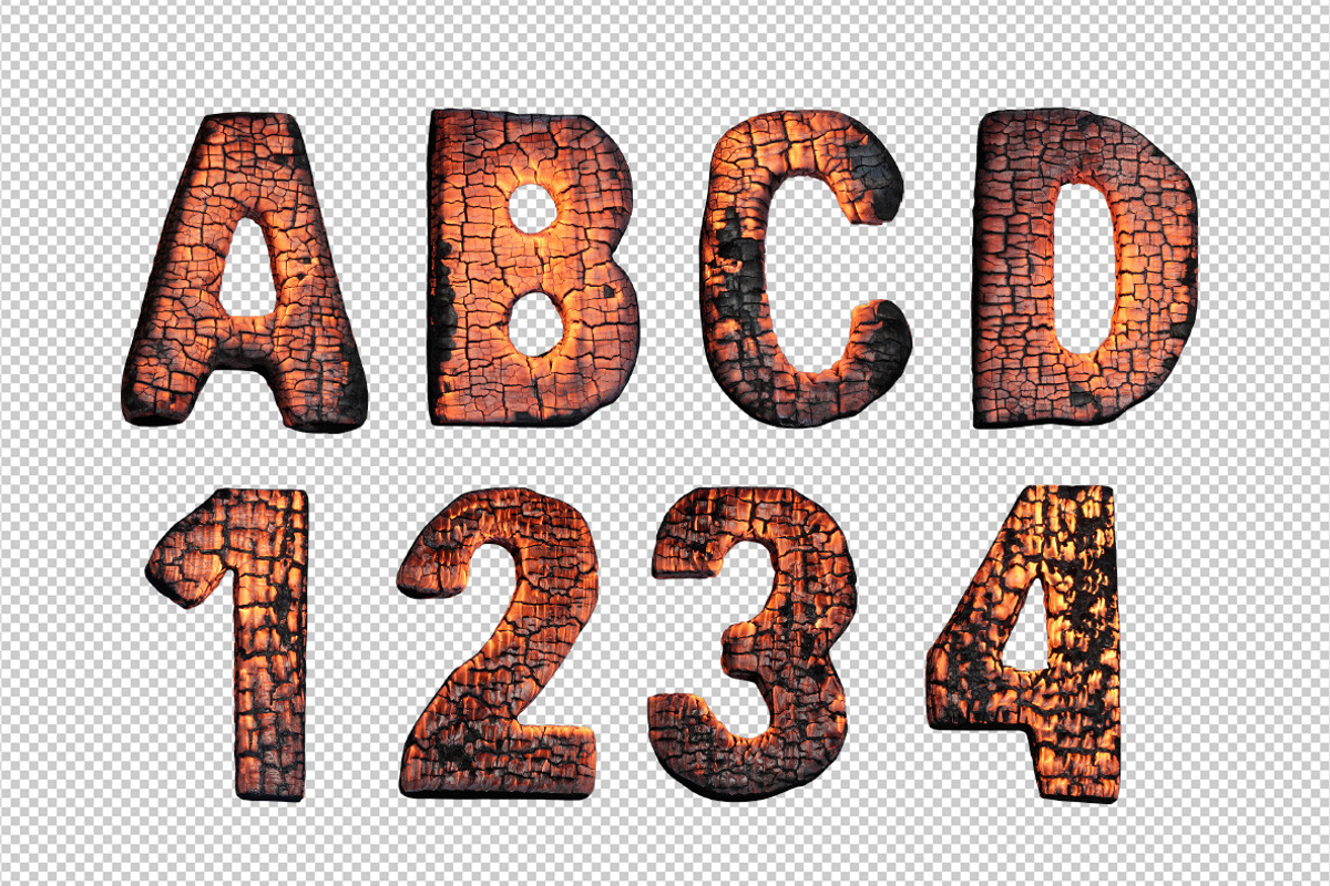 Burning Wood Font, a Font by Handmadefont (Photo 8 of 8)