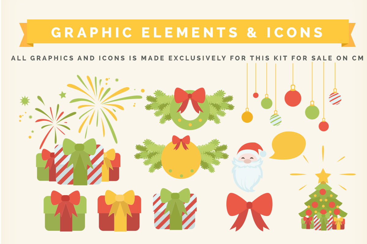 Xmas Icons Patterns Banners, an Illustration by LazyCrazy (Photo 4 of 4)