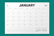2027 Monthly Planner (MP050-2-27-L), a Stationery Template by mikhailmorosin (Thumbnail 2 of 8)