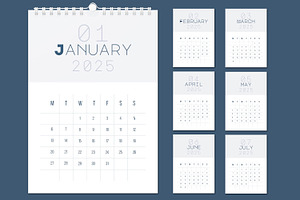 Calendar 2025 Layout, a Stationery Template by ContestDesign