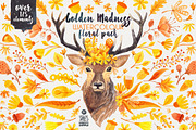 Golden Madness - Floral Pack, an Animal Illustration by Stella's Graphic Supply (Thumbnail 1 of 5)